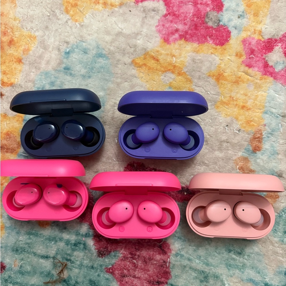 Colorful Wireless Earbuds. Listing is for 1 pair